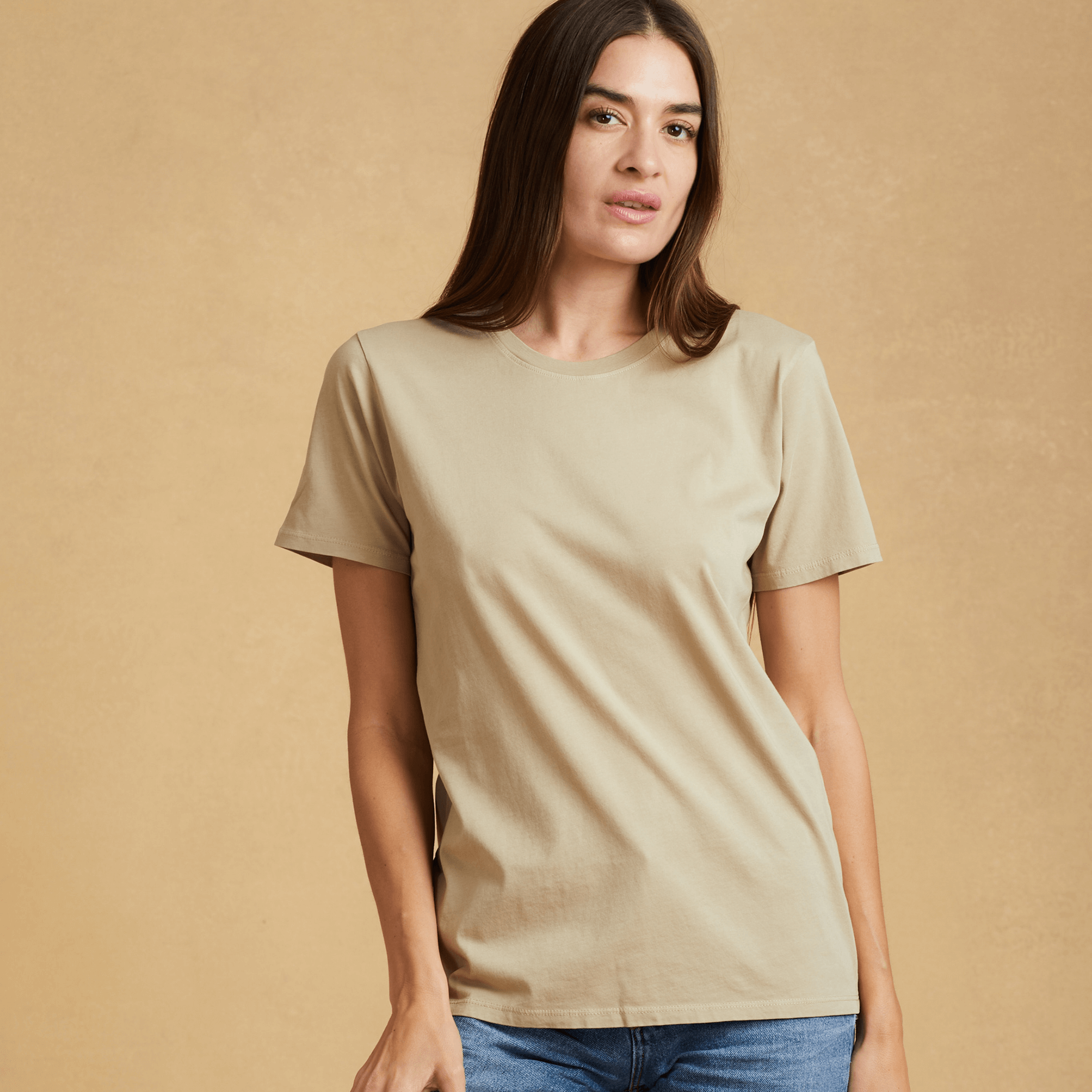 #color_sand organic cotton t-shirt 