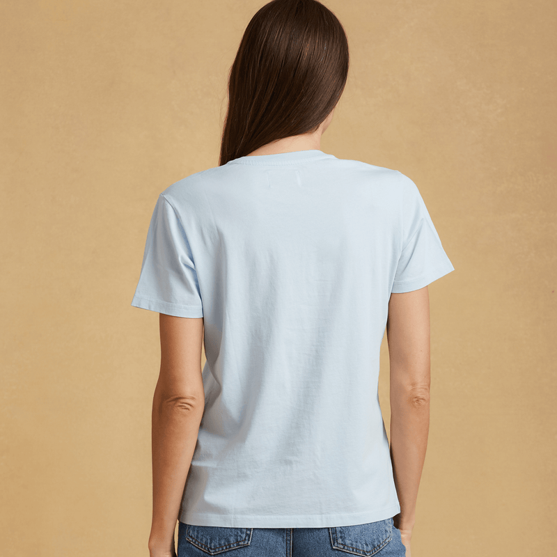 sky-blue organic cotton t-shirt