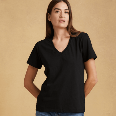 Womens short sleeve V-neck Classic T-Shirt