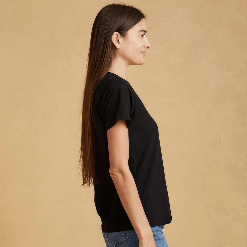 Womens short sleeve V-neck Classic T-Shirt