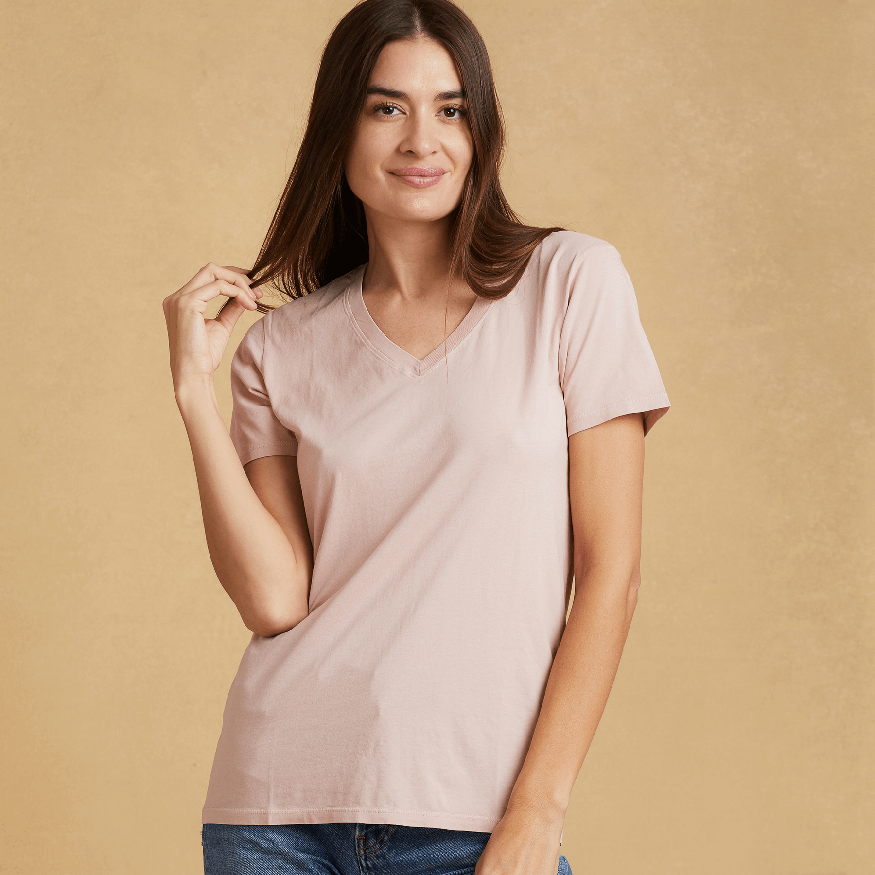 Women's short sleeve v neck t shirts online