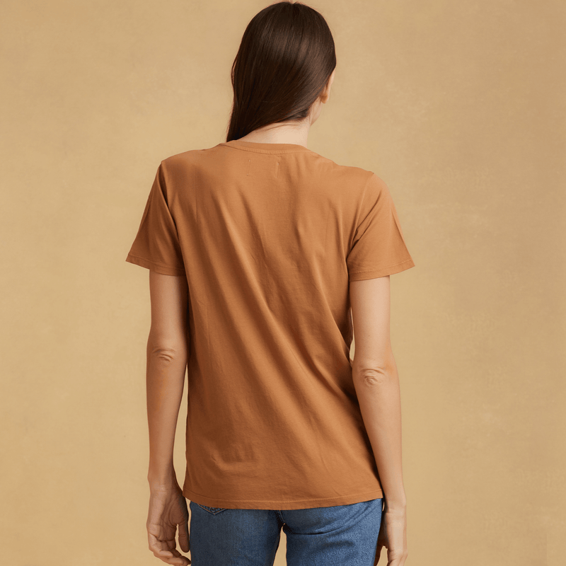 copper organic cotton V-Neck t-shirt