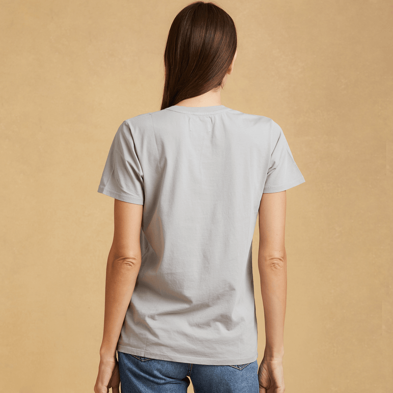 light-grey organic cotton V-Neck t-shirt