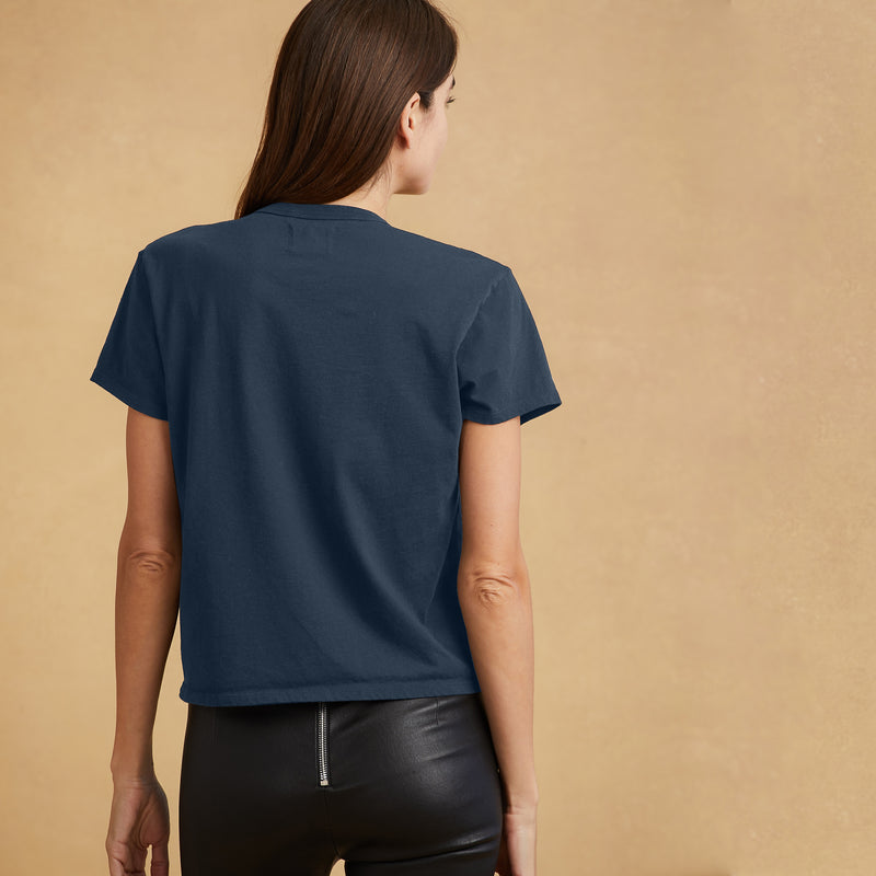 navy-blue Womens Box Teea