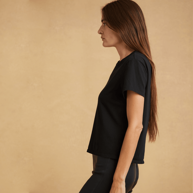 black Womens Box Tee