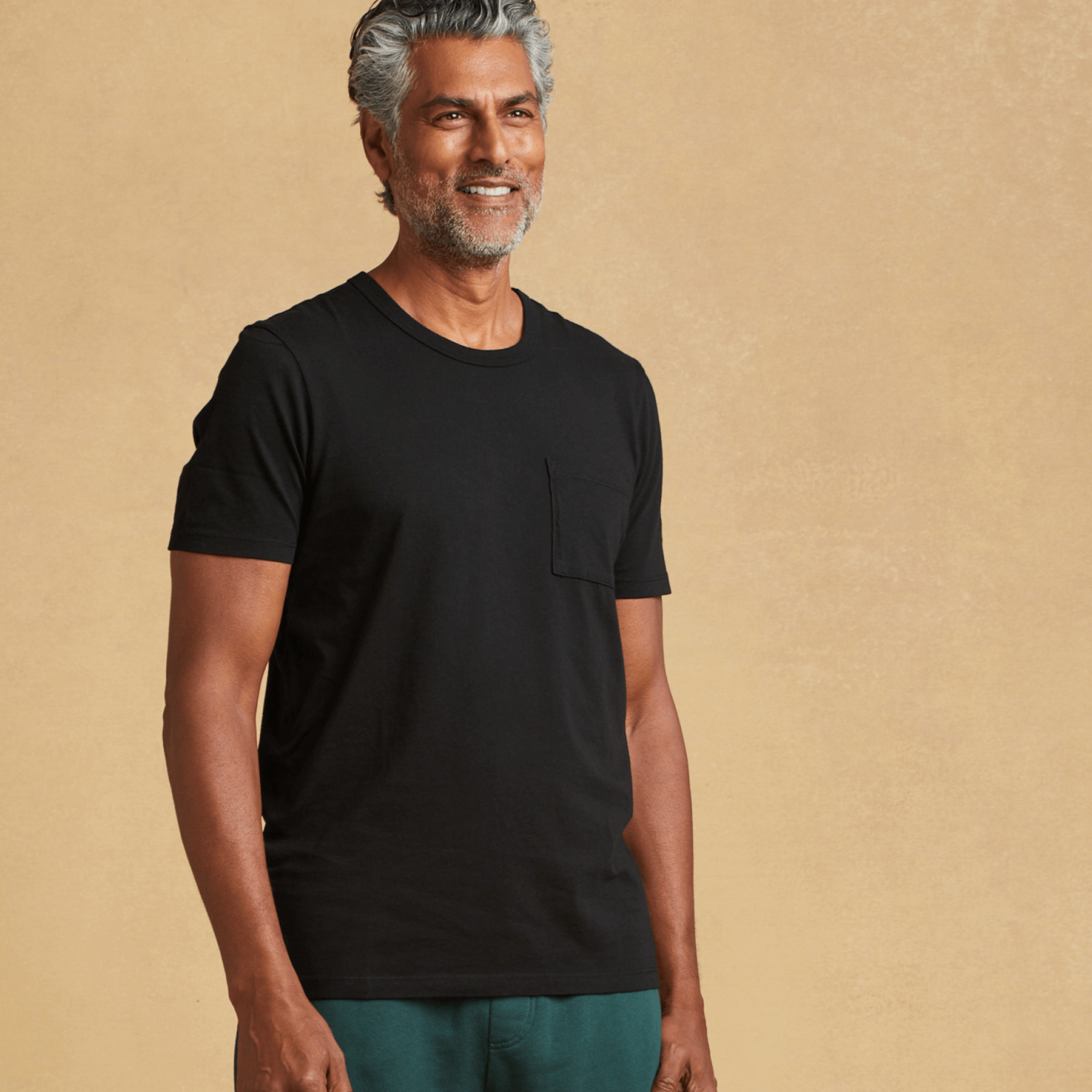 #color_black organic cotton Short Sleeve Pocket t-shirt 