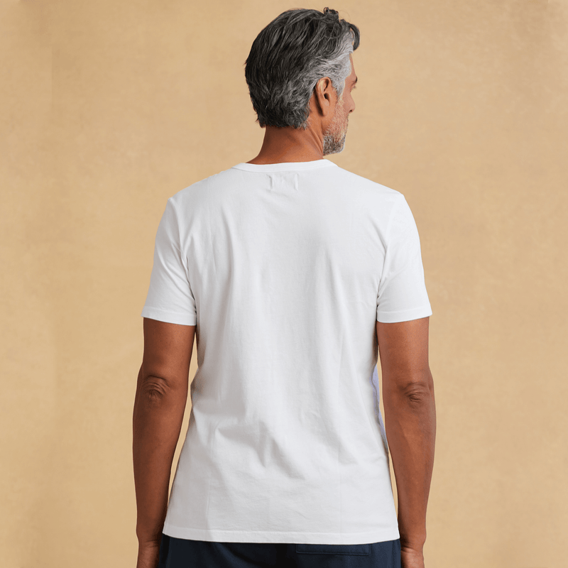 white organic cotton Short Sleeve Pocket t-shirt 