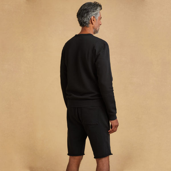 black organic cotton French Terry Sweatshirt 
