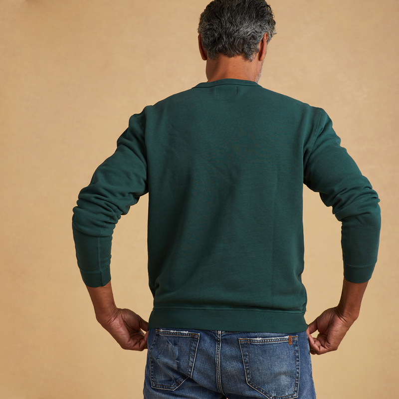 dark-green organic cotton French Terry Sweatshirt