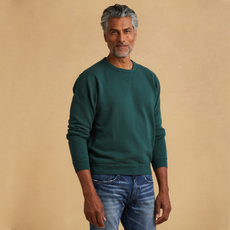 dark-green organic cotton French Terry Sweatshirt