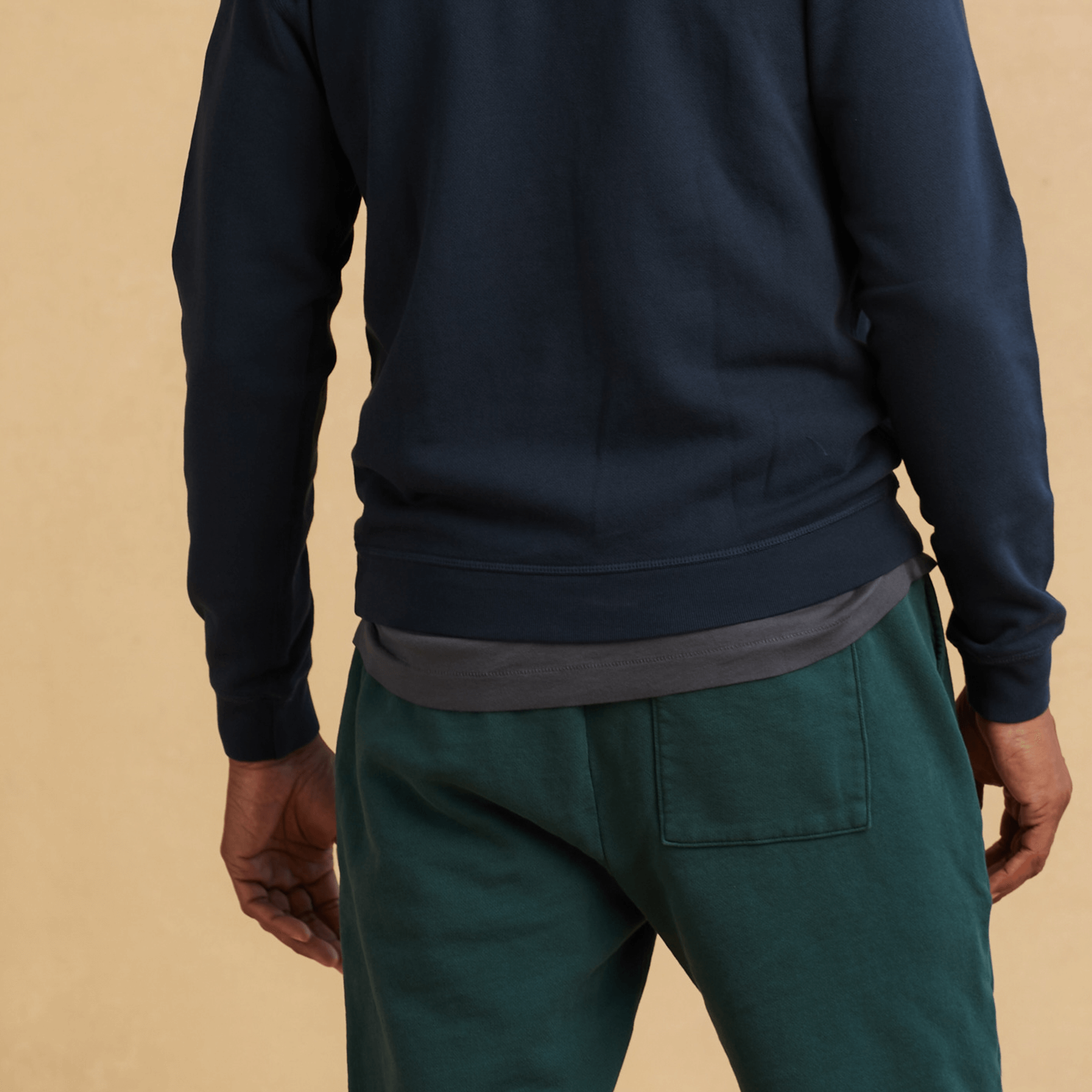 #color_dark-green Mens French Terry Joggers