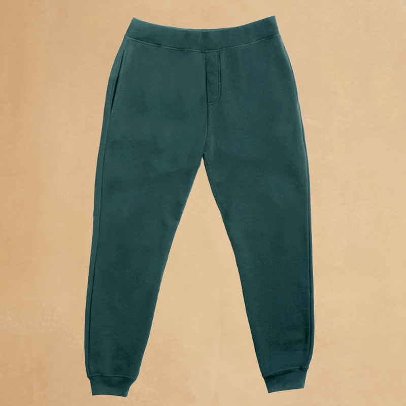 dark-green Mens French Terry Joggers