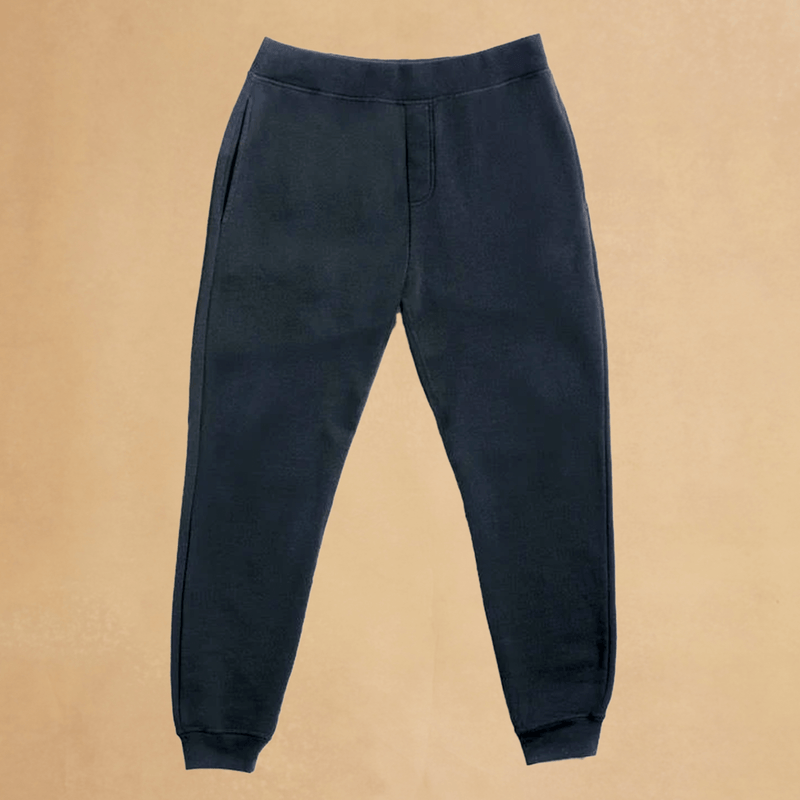 navy-blue Mens French Terry Joggers