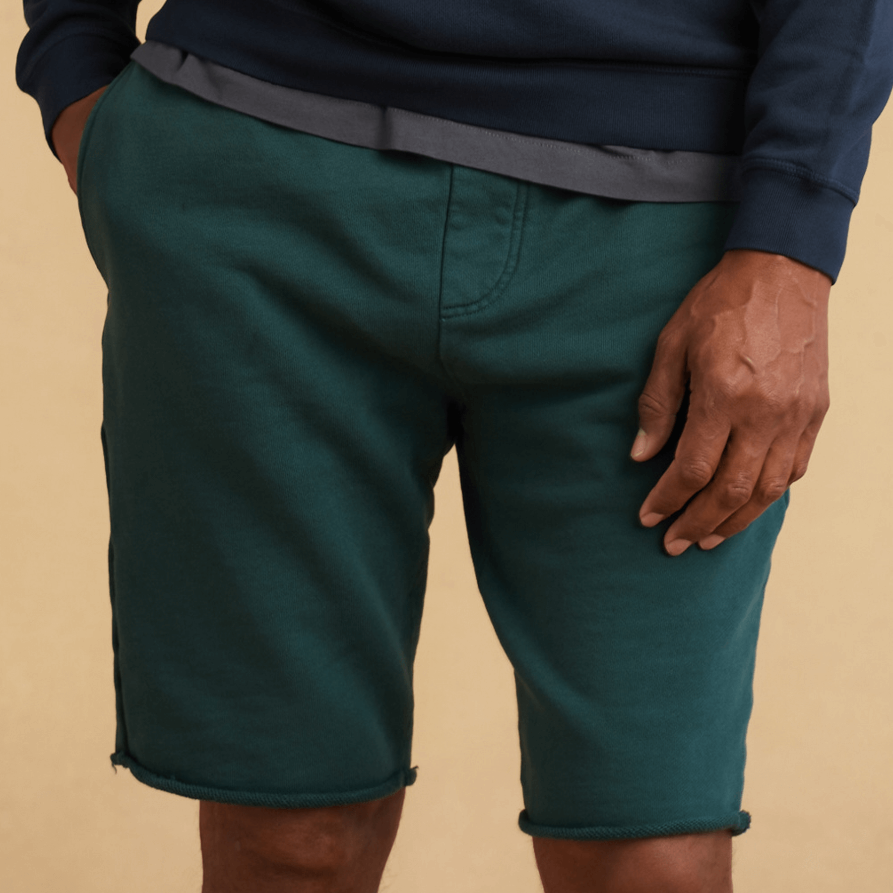 #color_forest-green Mens French Terry Short