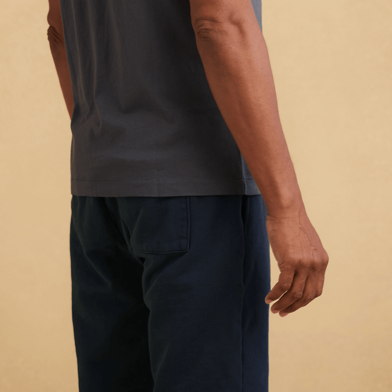 navy-blue Mens French Terry Short