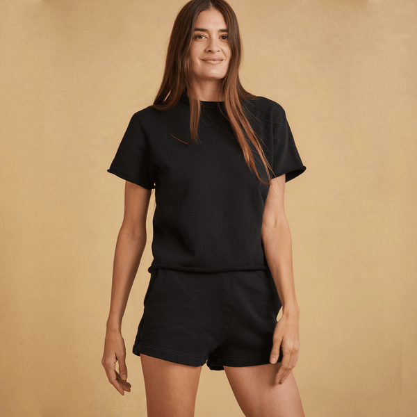 #color_black Womens French Terry Short